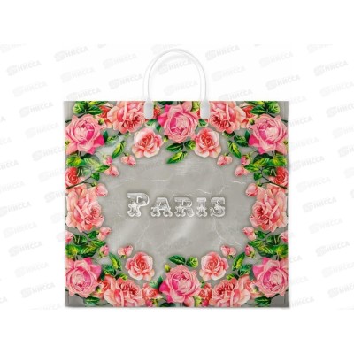 Пакет с пластиковой ручкой 37*34 Сады Парижа 80мкр *10/100 Пакет с пластиковой ручкой 37*34 Сады Парижа 80мкр *10/100