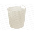Корзина для бумаг 10л ВЯЗАНИЕ Белый ротанг М2499 *8 Корзина для бумаг 10л ВЯЗАНИЕ Белый ротанг М2499 *8