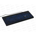 Клавиатура проводная Perfeo BACKLIGHT Multimedia, с подсветкой кнопок/букв, USB, чёрная, PF_5138