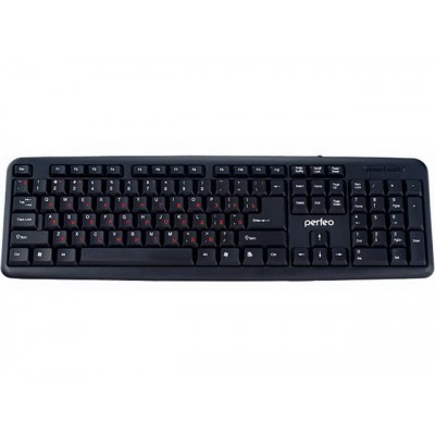 Клавиатура проводная Perfeo стандартная, USB, чёрная, 3093 Клавиатура проводная Perfeo стандартная, USB, чёрная, 3093