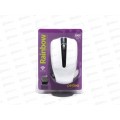 Мышь беспроводная PERFEO 3 кнопки, USB, черно-белая, Rainbow (PF-353-WOP-W), 3435