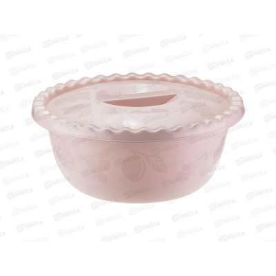 Миска 3,0л с крышкой круглая Чайная роза М1316 *35 Миска 3,0л с крышкой круглая Чайная роза М1316 *35