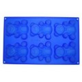 Форма для выпечки  силиконовая 6 кексов МИШКИ 30*18*2см KT-S-329 *60