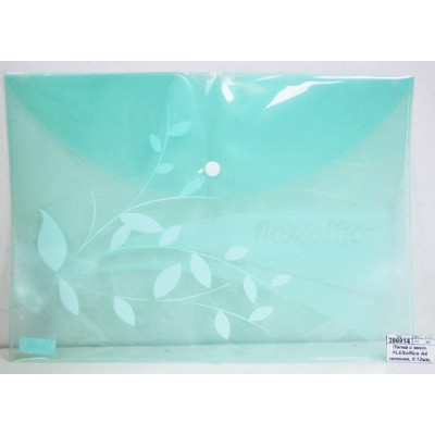 Папка с кнопкой FLEXoffice А4 зеленая, 0.12мм, FO-CBF02 *12