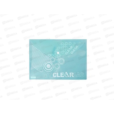 Папка с кнопкой FLEXoffice А4 голубая, 0.18мм, FO-CBF05 *10/200