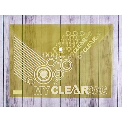 Папка с кнопкой FLEXoffice А4 желтая, 0.18мм, FO-CBF05 *10