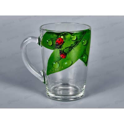 Кружка 300мл 334-Д Зеленый лист *12