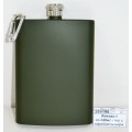 Фляжка 8 oz 240мл хаки с карабином нержавейка (048300)  Ж