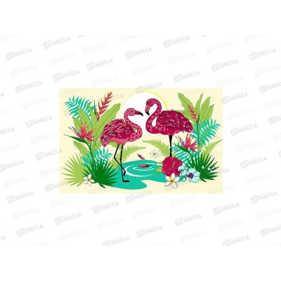 Доска разделочная и подставка под горячее "Фламинго" 18*28см VL48-71 Доска разделочная и подставка под горячее "Фламинго" 18*28см VL48-71