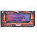 Клавиатура проводная Perfeo LEGION Multimedia, GAME DESIGN, 3 цветная подстветка, USB, чёрная, PF-9220-GM