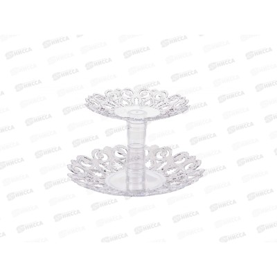 Фруктовница &quotМелодия&quot 2-х ярусная Прозрачная *22 М6617