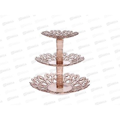 Фруктовница &quotМелодия&quot 3-х ярусная Тонированная *15 М6620