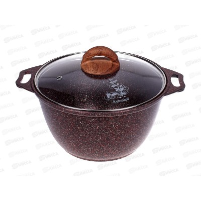 Кастрюля 4,0л со стеклянной крышкой АП Granit ultra red кга42а *3