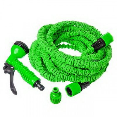 Шланг поливочный растягивающийся 15м тканевая оплетка с пистолетом 1/2 168-004 г