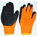 Перчатки хлопчатобумажные облитые черный прорезиненные наладонники Зима R-137 *12/480