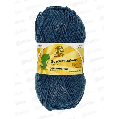 Пряжа Детская забава микрофибра/акрил 140м 50гр джинса 022 *10 Пряжа Детская забава микрофибра/акрил 140м 50гр джинса 022 *10