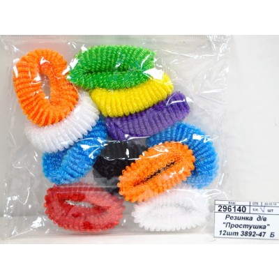 Резинка  для волос &quotПростушка&quot 12шт 3892-47  Б *12