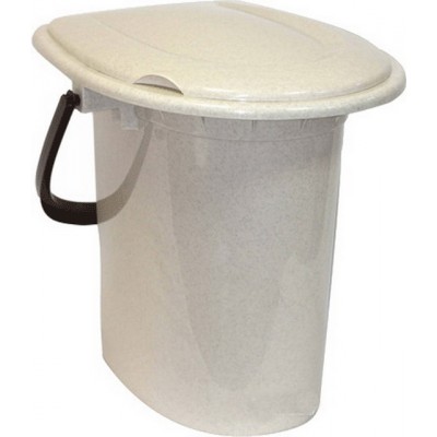 Ведро-туалет 16л белый ротанг 2459М *8 Ведро-туалет 16л белый ротанг 2459М *8