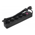Сетевой фильтр ФАZA 5розеток, 3.0м, FOP-05GS-300 черный *25 Сетевой фильтр ФАZA 5розеток, 3.0м, FOP-05GS-300 черный *25