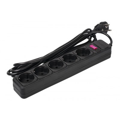 Сетевой фильтр ФАZA 5розеток, 3.0м, FOP-05GS-300 черный *25 Сетевой фильтр ФАZA 5розеток, 3.0м, FOP-05GS-300 черный *25