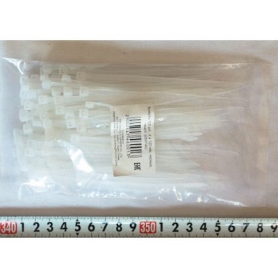 Хомут нейлоновый 4*120мм 100шт светлый пластмассовый (054746) Ж Хомут нейлоновый 4*120мм 100шт светлый пластмассовый (054746) Ж