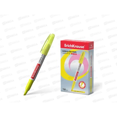 Маркер Erich Krause V-15 текстовый, желтый,30965 *12/144 Маркер Erich Krause V-15 текстовый, желтый,30965 *12/144