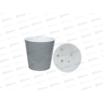 Горшок для цветов Эйс 2,7л Серый Муссон (с вкладкой)  *18