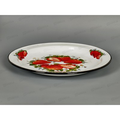 Блюдо 3л декорированное Клубника садовая С0810.д*59 *7