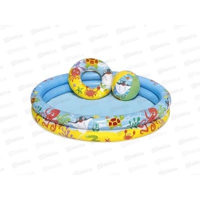 Бассейн 51124 (122*20см) круг 51см и мяч 41см от 2лет Bestway *12
