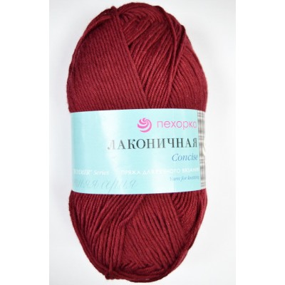 Пряжа Лаконичная Темно-бордо 323 хлопок/акрил 100гр 212м Пряжа Лаконичная Темно-бордо 323 хлопок/акрил 100гр 212м