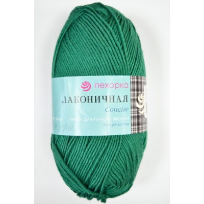 Пряжа Лаконичная Изумруд 335 хлопок/акрил 100гр 212м Пряжа Лаконичная Изумруд 335 хлопок/акрил 100гр 212м