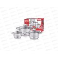 Набор кастрюль Sanata 6 предметов LR02-100 (2,1л+3,9л+6,5л) Набор кастрюль Sanata 6 предметов LR02-100 (2,1л+3,9л+6,5л)