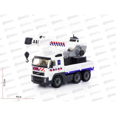 Автомобиль "Volvo" кран с поворотной платформой полицейский 77318 *2 Автомобиль "Volvo" кран с поворотной платформой полицейский 77318 *2
