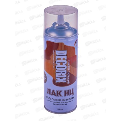 Аэрозольный лак НЦ мебельный DECORIX, 520мл, дуб *12 Аэрозольный лак НЦ мебельный DECORIX, 520мл, дуб *12