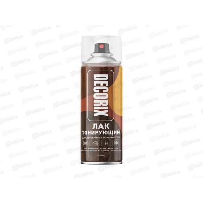 Аэрозольный лак DECORIX, 520мл, тонирующий дуб/pina tree *12 Аэрозольный лак DECORIX, 520мл, тонирующий дуб/pina tree *12