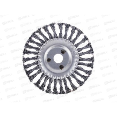 Щетка металлическая для Угловой Шлифовальной Машины 175мм/22мм, крученая, дисковая ЕРМАК 656-052 г