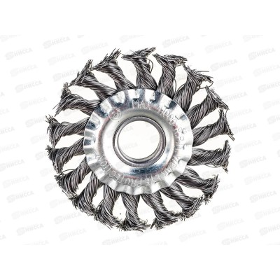 Щетка металлическая для УШМ 100мм/22мм, крученая, дисковая  ЕРМАК 656-049 г