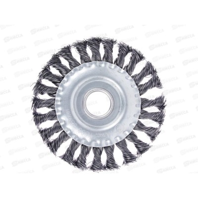 Щетка металлическая для УШМ 125мм/22мм, крученая, дисковая  ЕРМАК 656-050 г