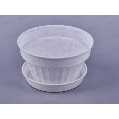 Кашпо ВИОЛЕТ КЛАССИК 1л с поддоном мраморное *60 (Ангора) Кашпо ВИОЛЕТ КЛАССИК 1л с поддоном мраморное *60 (Ангора)