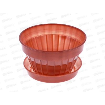 Кашпо ВИОЛЕТ КЛАССИК 1л с поддоном терракотовое *60 (Ангора) Кашпо ВИОЛЕТ КЛАССИК 1л с поддоном терракотовое *60 (Ангора)