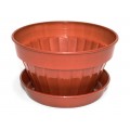 Кашпо ВИОЛЕТ КЛАССИК №6 с поддоном 2л терракотовый. *60 (Ангора) Кашпо ВИОЛЕТ КЛАССИК №6 с поддоном 2л терракотовый. *60 (Ангора)