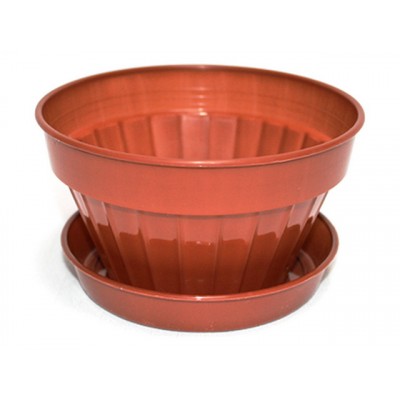 Кашпо ВИОЛЕТ КЛАССИК №6 с поддоном 2л терракотовый. *60 (Ангора) Кашпо ВИОЛЕТ КЛАССИК №6 с поддоном 2л терракотовый. *60 (Ангора)