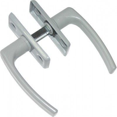 Ручка 2-х сторонняя для теплиц пластиковая серый/цинк *50 Ручка 2-х сторонняя для теплиц пластиковая серый/цинк *50