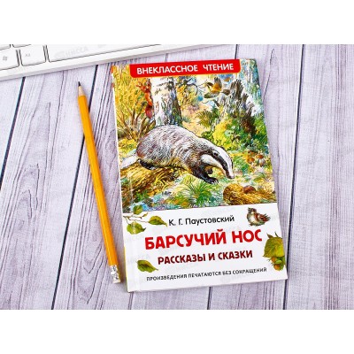 Книга Росмэн Внеклассное Чтение Паустовский К. Барсучий нос. Рассказы и сказки 30051 *24