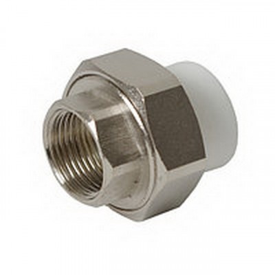 Муфта комбинированная разъемная (американка прямая) PP-R 25*1/2&quot внутр.резьба, Aqualink, 03654 *10/140
