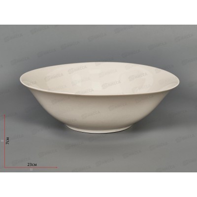 Салатник круглый d-23 (12/24) 1200мл белье с9-0002