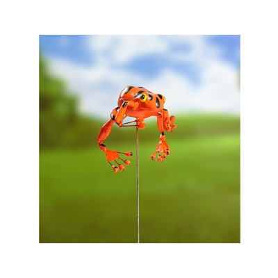 Штекер для комнатных растений &quotЛягушка оранжевая&quot 7*5*22см 3945437