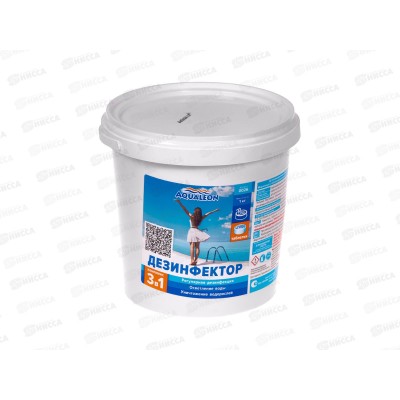 Дезинфицирующее средство медленный хлор Комплекс Agualeon для бассейна 230957 в табл 1кг, 0026  *6