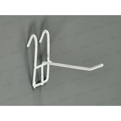 Крючок для витрин решетка 10см белый (006992)  Ж