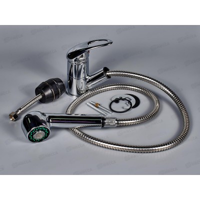 Смеситель для кухни Омега с выдвижной душ-лейкой, d40, H-6002 *10 Смеситель для кухни Омега с выдвижной душ-лейкой, d40, H-6002 *10